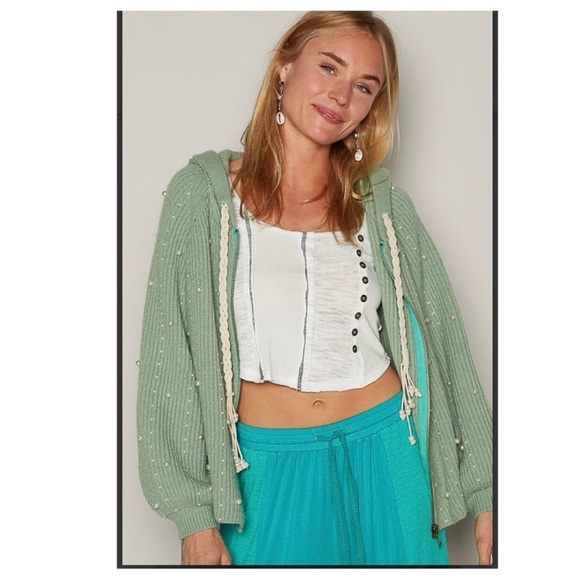 POL Pearl Hooded zip up sweater - Picture 3 of 7